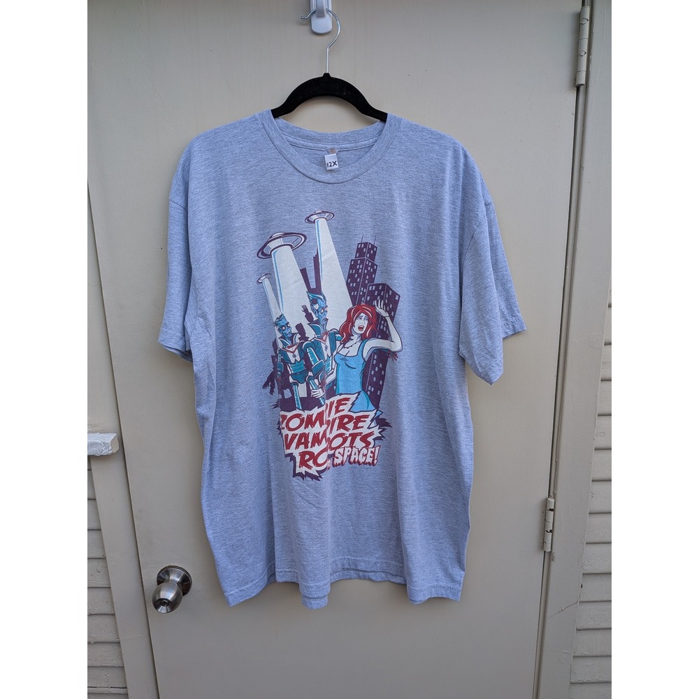 Shirt Woot Zombie Vampire Robots from Space Graphic T‎ Shirt Mens 2X